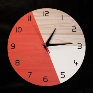 Creative Minimalist Bright Wooden Round Wall Clock